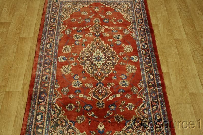 LARGE FLORAL 5X10 RED MASHAD PERSIAN ORIENTAL AREA RUG CARPET WOOL 