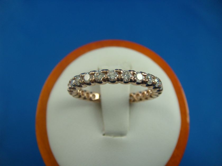 14K ROSE GOLD & 1.05 CT DIAMOND ETERNITY WEDDING BAND  