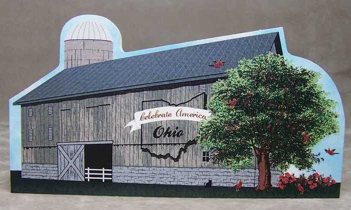 Cats Meow Village American Ohio State Barn R1181 NEW *Shipping 