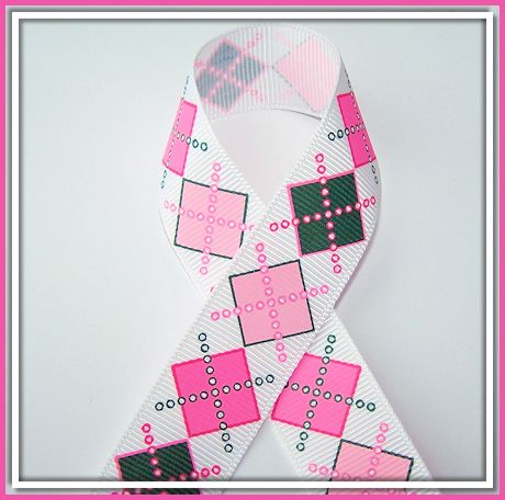 M2M Girly Tractors ARGYLE grosgrain ribbon 3y  