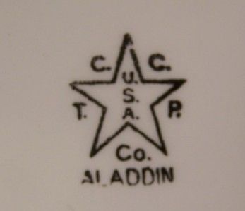 ALADDIN PATTERN TCCP CO. STAR MARK USA 17 PIECES  