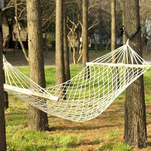 Nylon Hang Hammock Mesh Net Sleeping Bed Travel Camping  