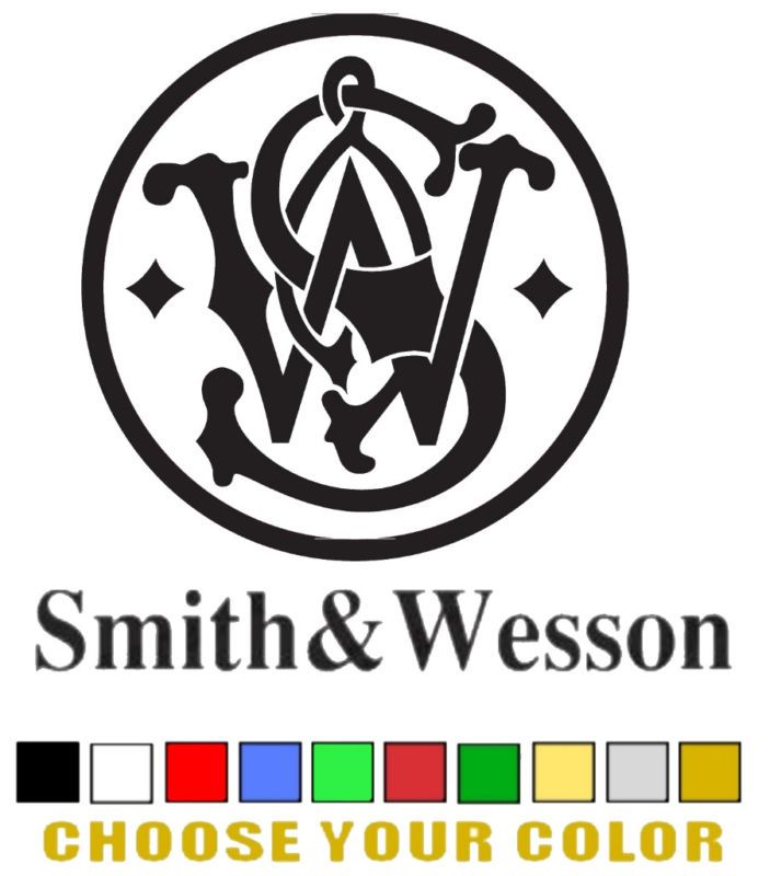 SMITH AND WESSON 10 X 10 VINYL DECAL STICKER  