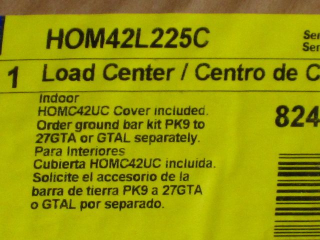 SQUARE D LOAD CENTER 225 AMP 240V HOM42L225C NIB  