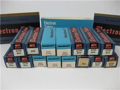   24pcs NOS Mullard IEC International C 6X4 EZ90 Rectifier Tubes  