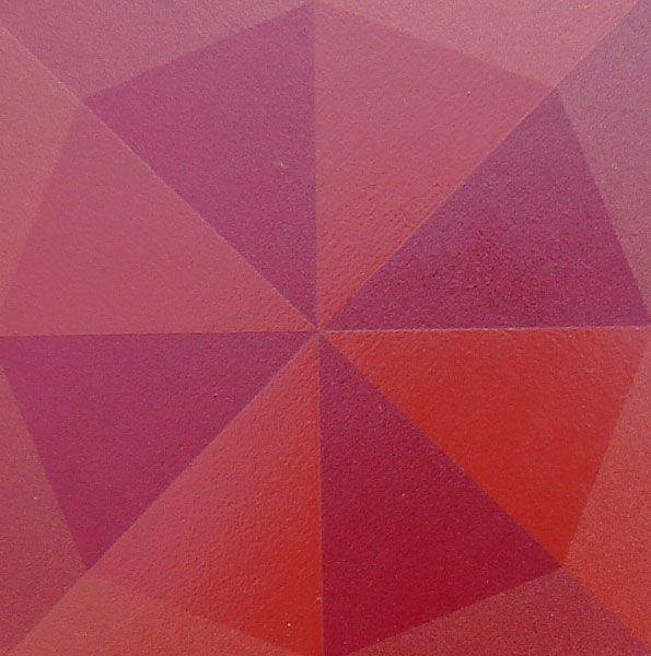 1970s OP ART modernist DORIS LEEPER geometric PAINTING  