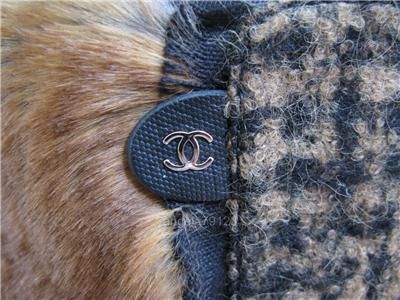   1675 Chanel Fall 2010 Tweed/Fur Knee High Platform Boots 40  