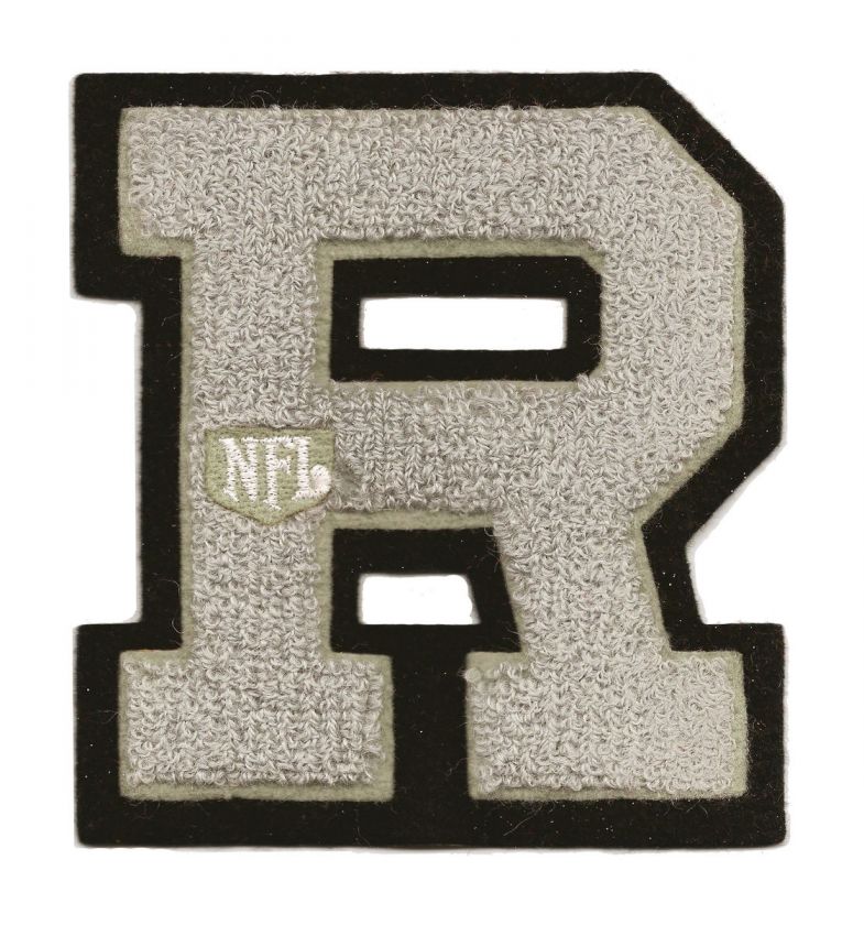 LRG Vintage NFL Football Oakland Raiders R Chenille Letter Varsity 