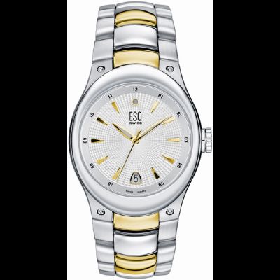 ESQ 07300899 Mens Two Tone Centurion Silver Dial Watch  