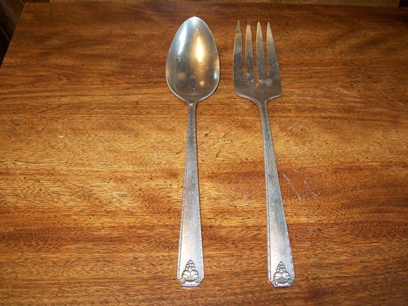 Bordeaux Prestige Plate Serving Spoon & Fork  