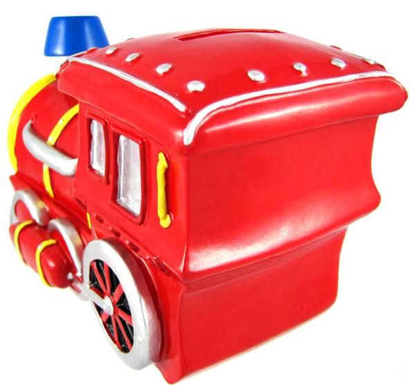 Bobble Smoke Stack Train Engine Locomotive Piggy Bank  