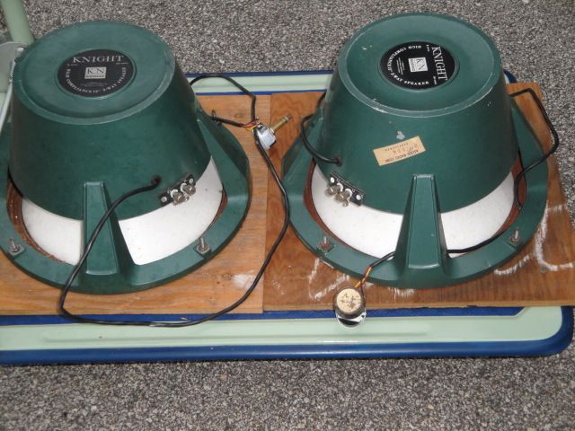 Vintage Matched Pair12 Knight KN 600 HC 2 Way Speakers  