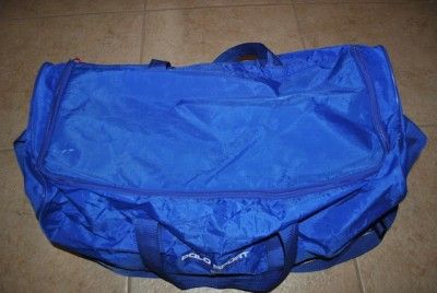   SPORT 90S VINTAGE BLUE DUFFEL TRAVEL LUGGAGE ZIP BAG NYLON  