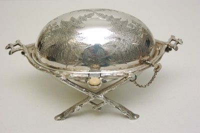 SUPERB VICTORIAN ORNATE ROLLING DOME BREAKFAST SERVER FENTON BROS 