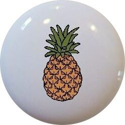 PINEAPPLE CERAMIC Cabinet Dresser DRAWER Pull KNOB  