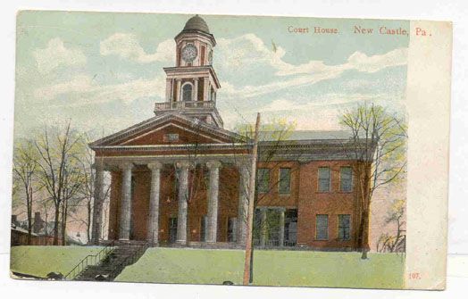 1907 NEW CASTLE PA PENN COURT HOUSE POSTCARD PC2451  