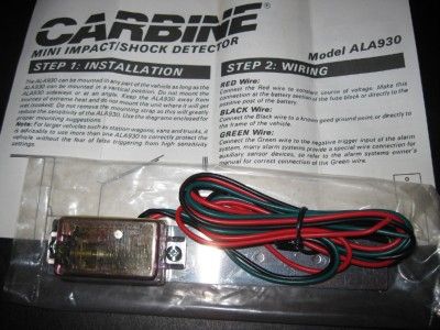 NEW CARBINE ALA930 IMPACT SHOCK SENSOR FOR CAR ALARM  