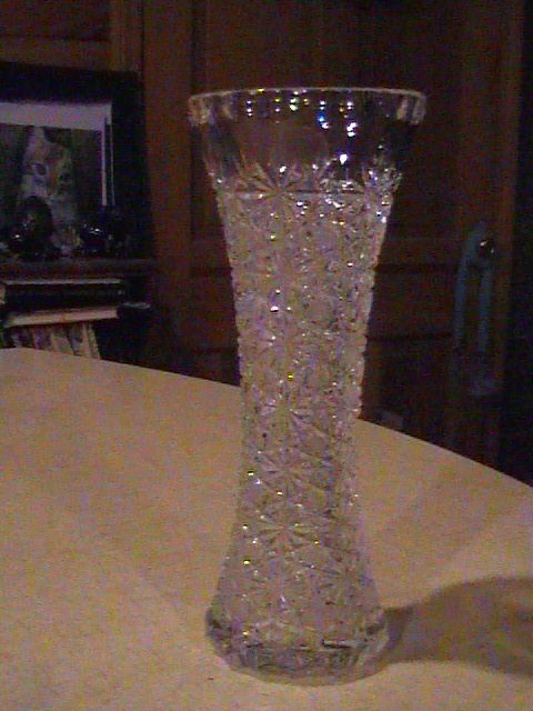 Dansk International Designs Poland Lead Crystal Vase W/Sticker 8 1/4 