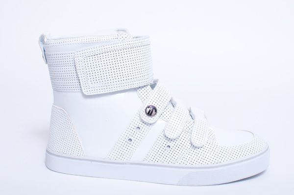 NEW MENS RADII 420 WHITE PATENT LEATHER VELCRO HIGH TOP SNEAKERS SHOES 