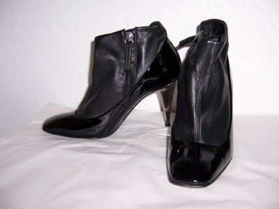 GIUSEPPE ZANOTTI BLACK PATENT LEATHER HALF BOOT 37 7  