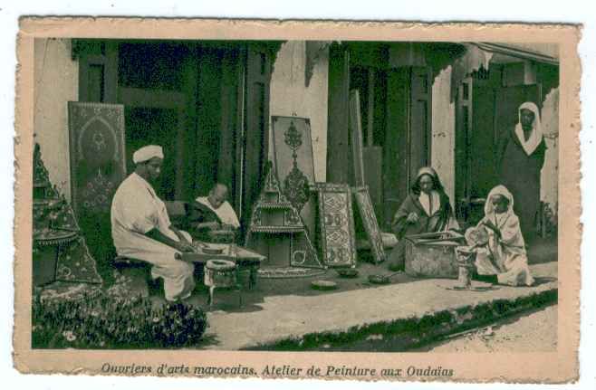 MOROCCO CRAFTSMEN AT WORK NICE ETHNIC POSTCARD  