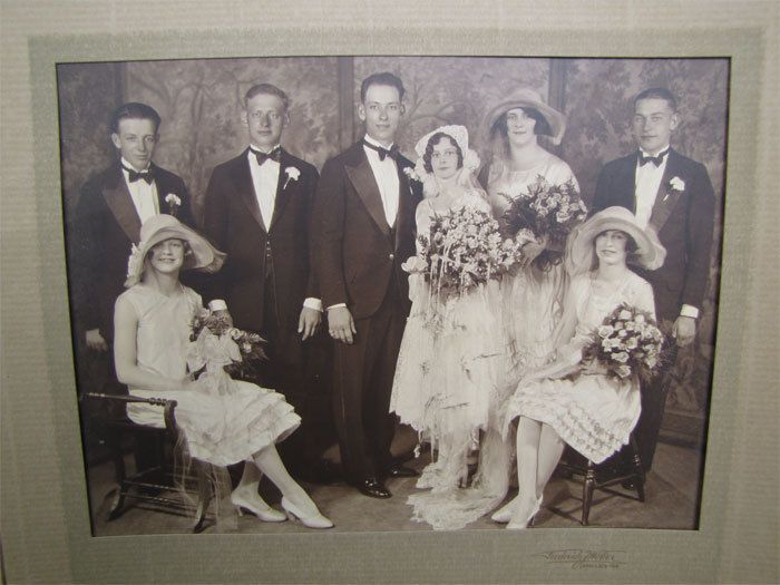 1920s Wedding Party Large Fancy Formal Photo Queens NY  
