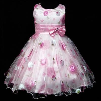 US5FRIP3211 14 Easter Party Wedding Gorgeous Pink Fancy Girls Dress 