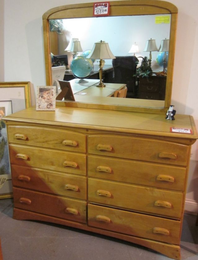 Maple Dresser with Mirror  