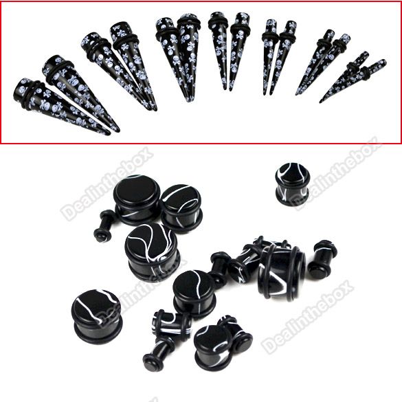 Ear Body Stretching Kit Tapers(14pcs) Or Plugs(16pcs)  