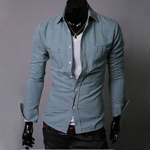   Shirt New Slim Fit Casual Sexy Shirt Long Cotton Shirt NEW N02  