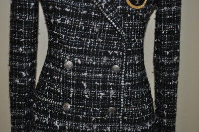 Exquisite Chanel 05C Tweed Jacket Coat 38 NEW Rare Classic  
