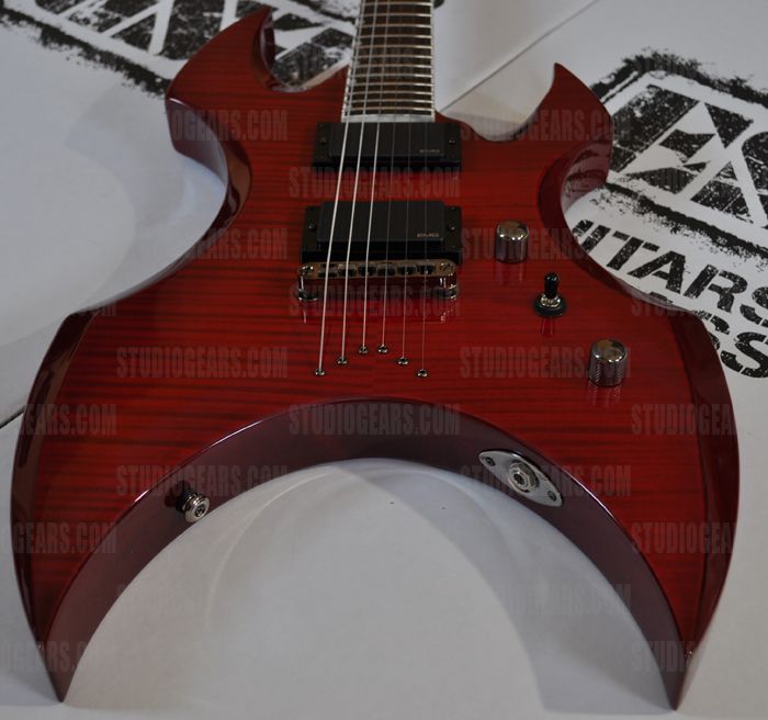 ESP LTD AX 401FM STR Electric Guitar in See Thru Red. AX 401 Brand New 