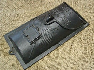 Vintage Cast Iron No 1 Mailbox  Rare Casting  Old Antique Mail Box 