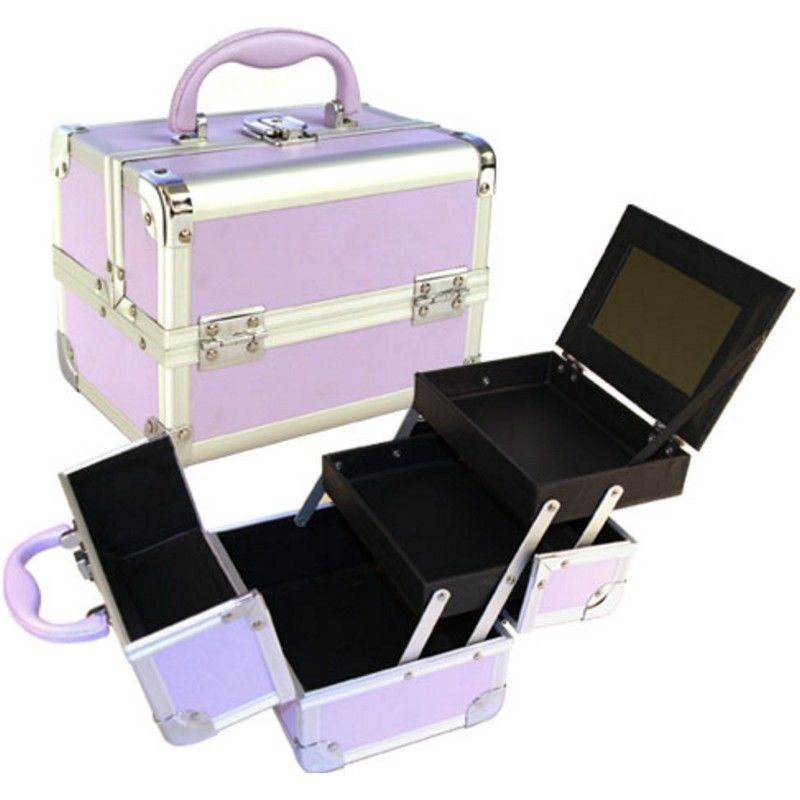 MAKEUP TRAIN STORAGE CASE WITH MIRROR FULLY LOCKING 797734825251 