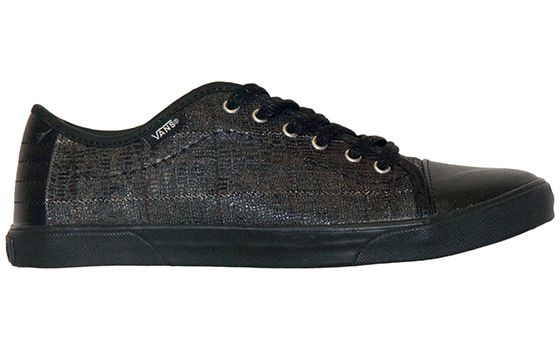 Vans Hadley Lo Snake Plaid Black Womens Skate Shoes  