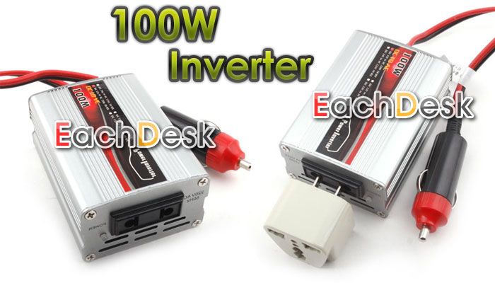 100W Car DC 12V to AC 220V Power Inverter + Adapter  