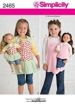   Doll Clothes/Child Matching Aprions fit American Girl &18doll  