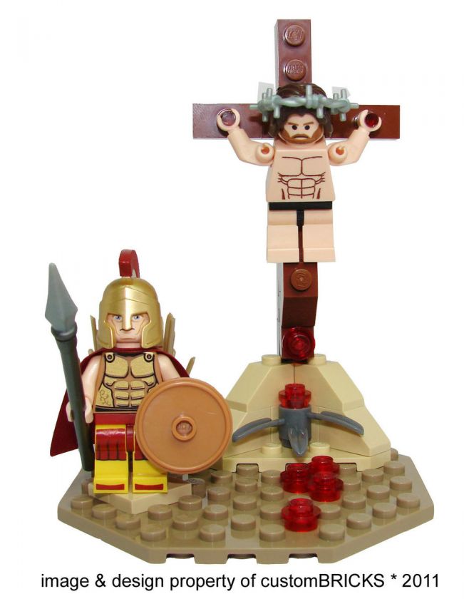   of Jesus   Son of God on Cross & Roman Soldier Minifigure   minifig