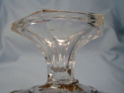 EAPG Antique FLOWER GARLAND GOOFUS GLASS COMPOTE VG (O)  