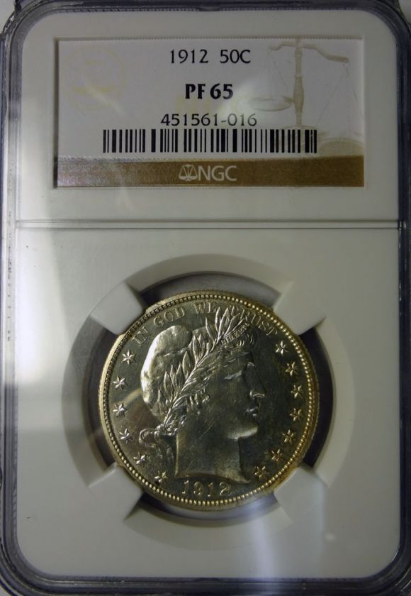 1912 BARBER HALF DOLLAR NGC PROOF 65 GEM CHERRY  