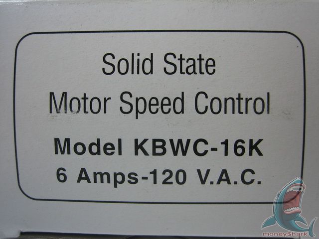 New Solid State AC Motor Fan Speed Control Vari Speed KBWC 16K 6 Amps 