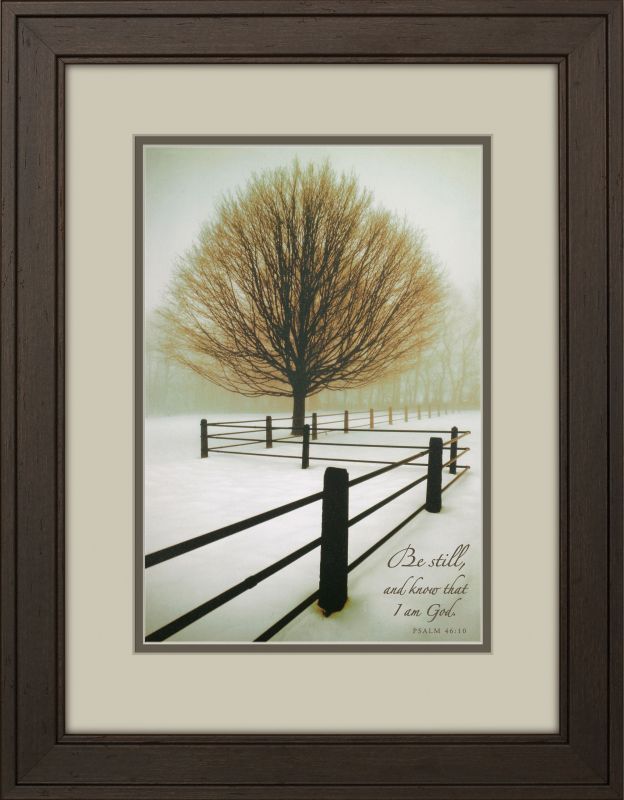 Framed Art, Solitude, Be Still, Psalm 4610 , Brand New FREE 