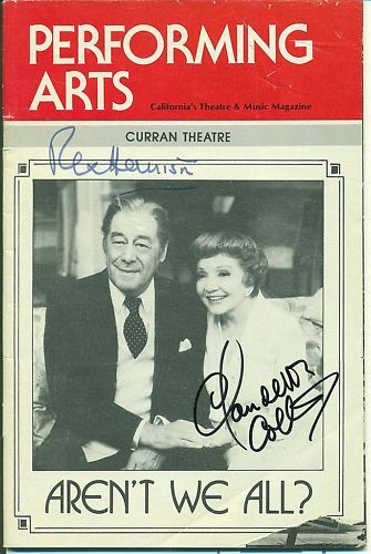 Autographed REX HARRISON/CLAUDETTE COLBERT Program  