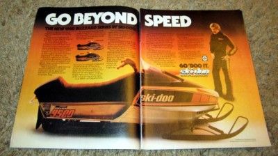 1980 Ski Doo Blizzard 9500 Snowmobile Original Color Ad  