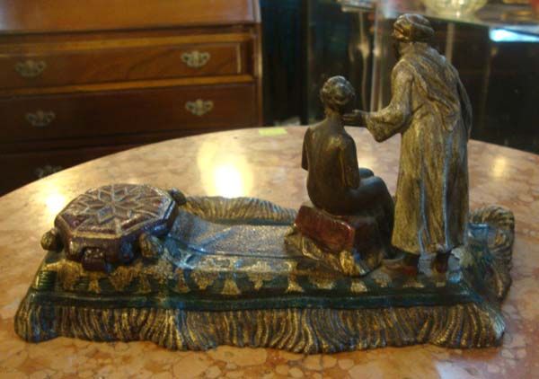 AUSTRIAN PETIT BRONZE ARAB SLAVE SELLER  