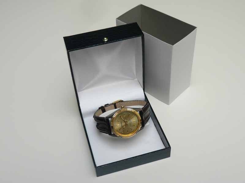 GRUEN Dressy NOS Wrist Watch, Large 35mm Case; Boxed  