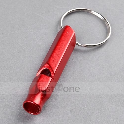   Camping Hiking Aluminum Portable Keychain Loud Whistle Helper  