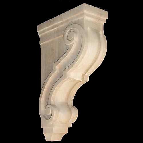 Wood Corbel Bar Bracket Support Rubberwood CVCRT 13 RW  