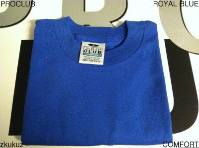 NEW PROCLUB COMFORT PLAIN T SHIRT BLANK COLOR TEE PRO CLUB S 3XL 1PC 