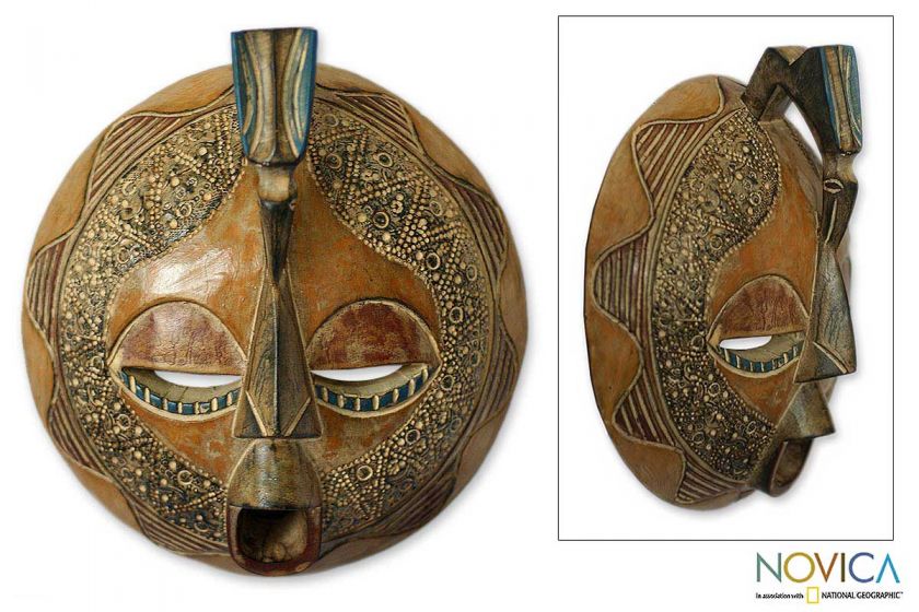 TRUE LOVE~~Ghana Art Handmade African MASK~Novica~NEW  